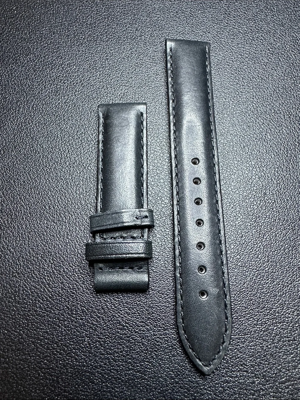 Hamilton 17mm Black Leather Watch Strap